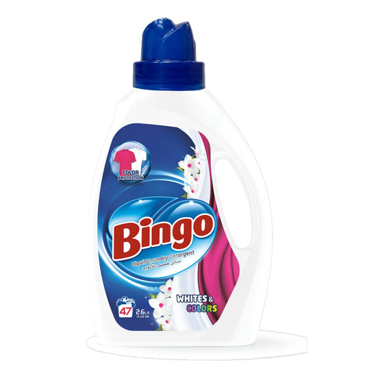 Płyn BINGO do prania białych i kolorowych ubrań 2,6L