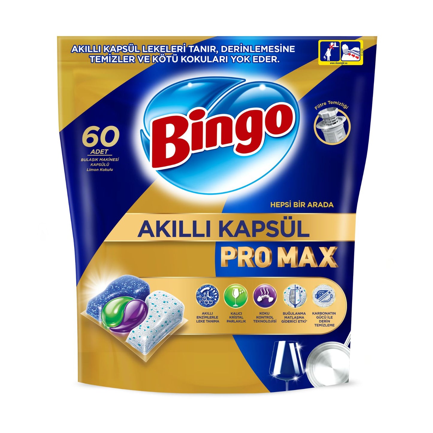 Kapsułki do zmywarki BINGO PRO MAX 60 szt