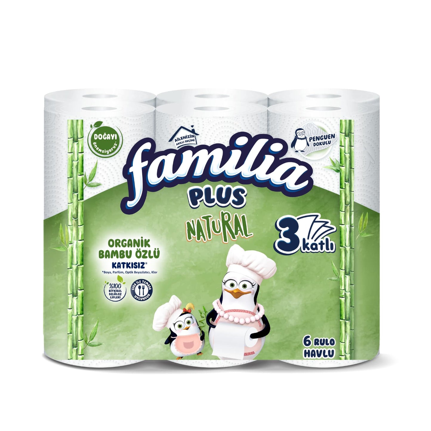 Ręczniki papierowe FAMILIA Plus Natural 6 sztuk