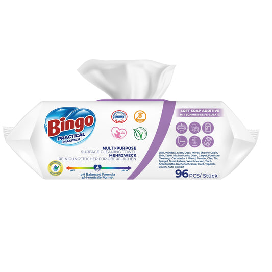 Chusteczki nawilżane BINGO Lawenda 96 sztuk